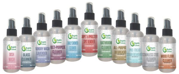 Brightly Green products in sample 4oz bottles