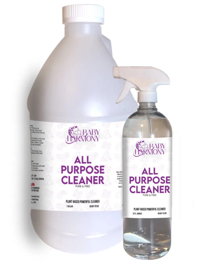 Baby Harmony All Purpose Cleaner in 32oz bottle and 1 gallon jug