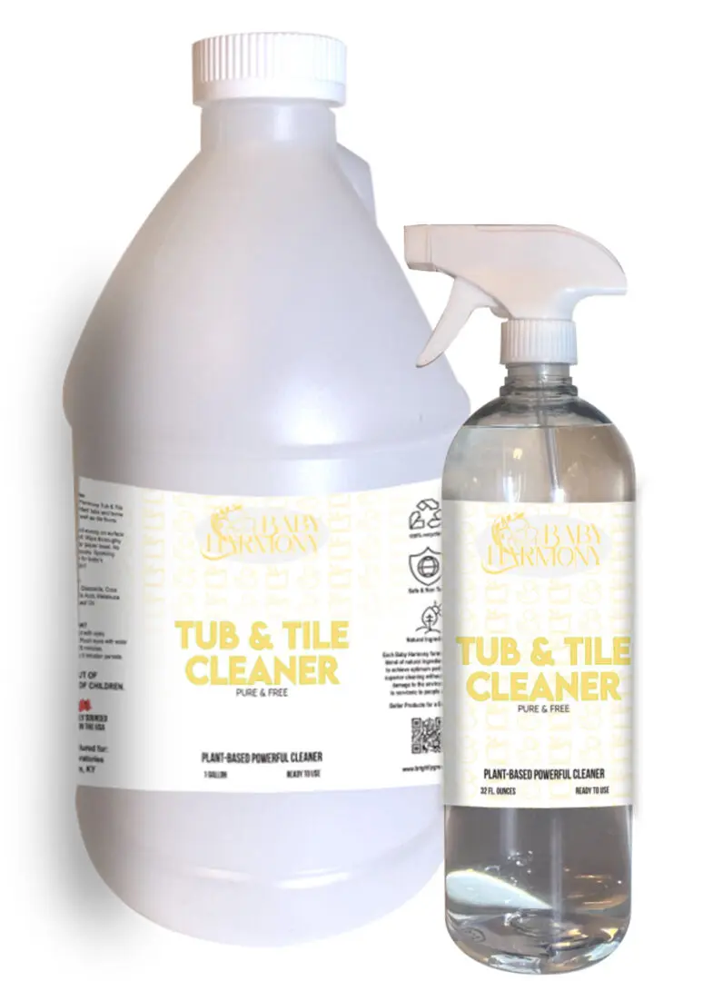 Baby Harmony Tub & Tile Cleaner in 32oz bottle and 1 gallon jug