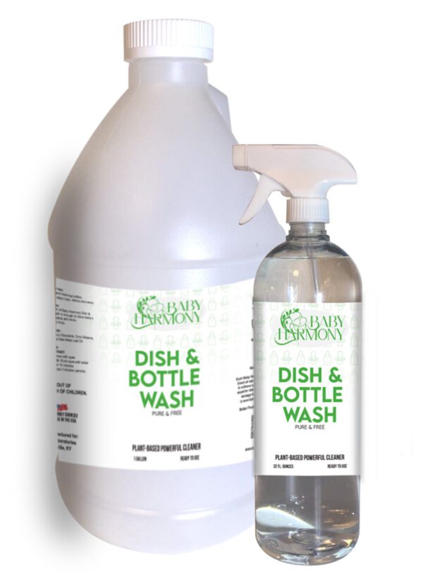 Baby Harmony Dish & Bottle Wash in 32 oz bottle and one gallon jug