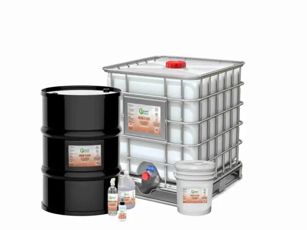 A group of barrels and containers with different types of oils.